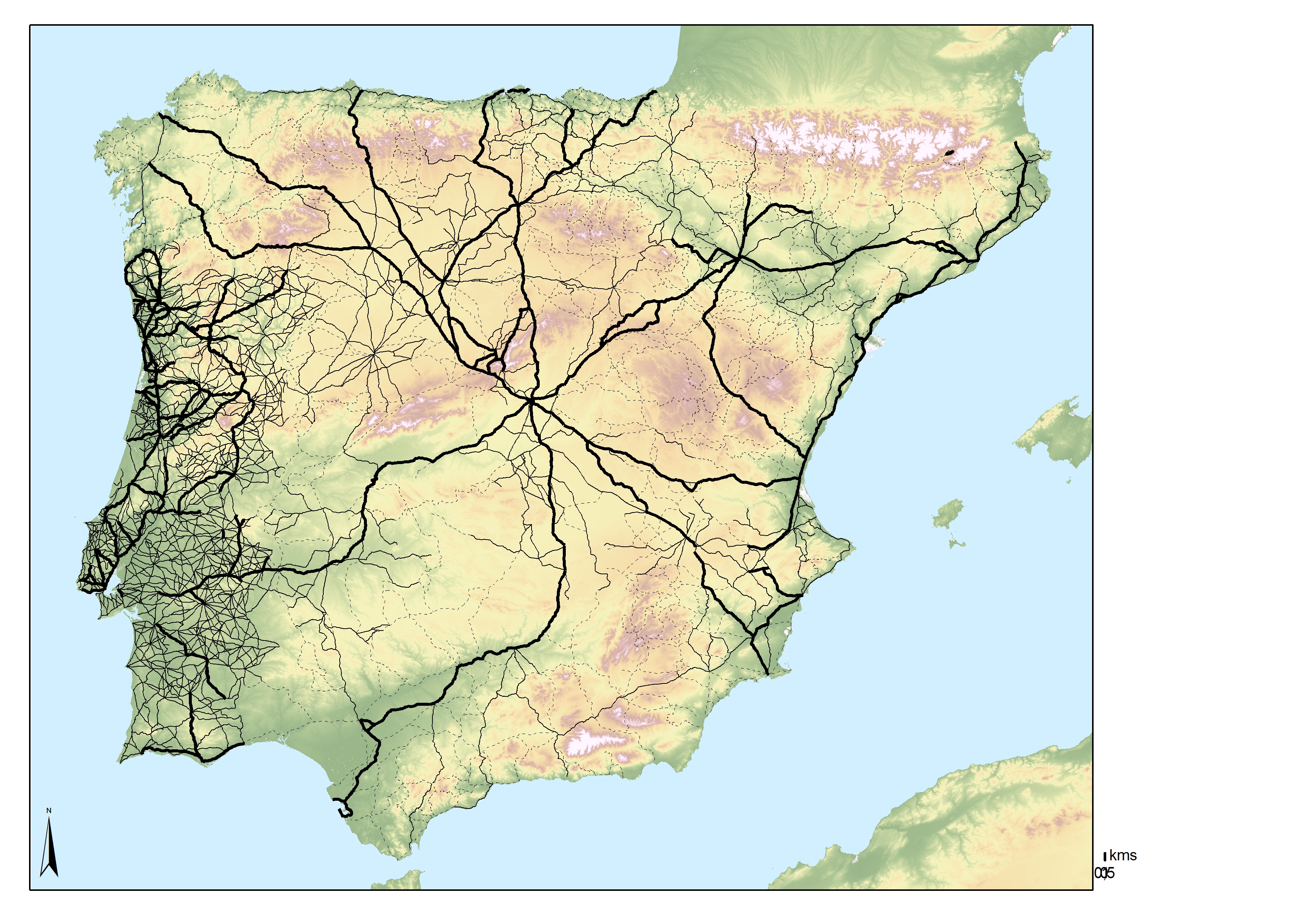 XIXth Century Roads - Mercator-e